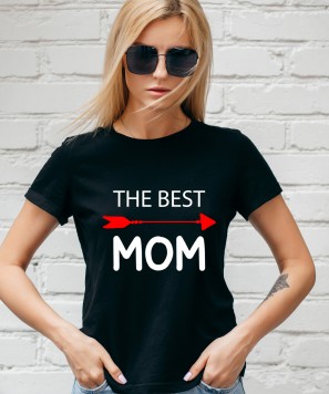 Tricou personalizat "The Best Mom" Negru